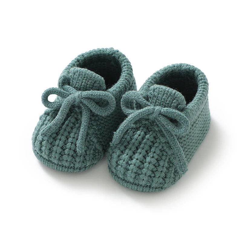 BowTie Hand Knitted Booties