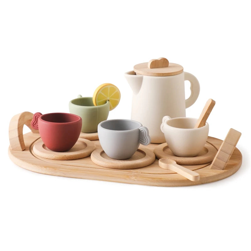Little Host Montessori Wooden Tea Set