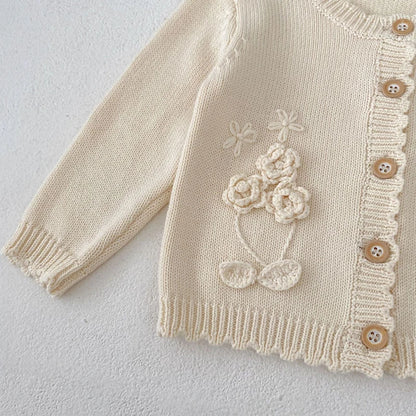 Flower Knitted Cardigan