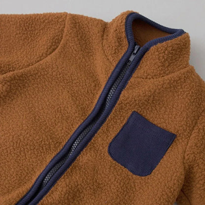 Fleece Patchwork Jumpsuit