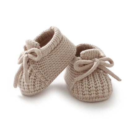 BowTie Hand Knitted Booties