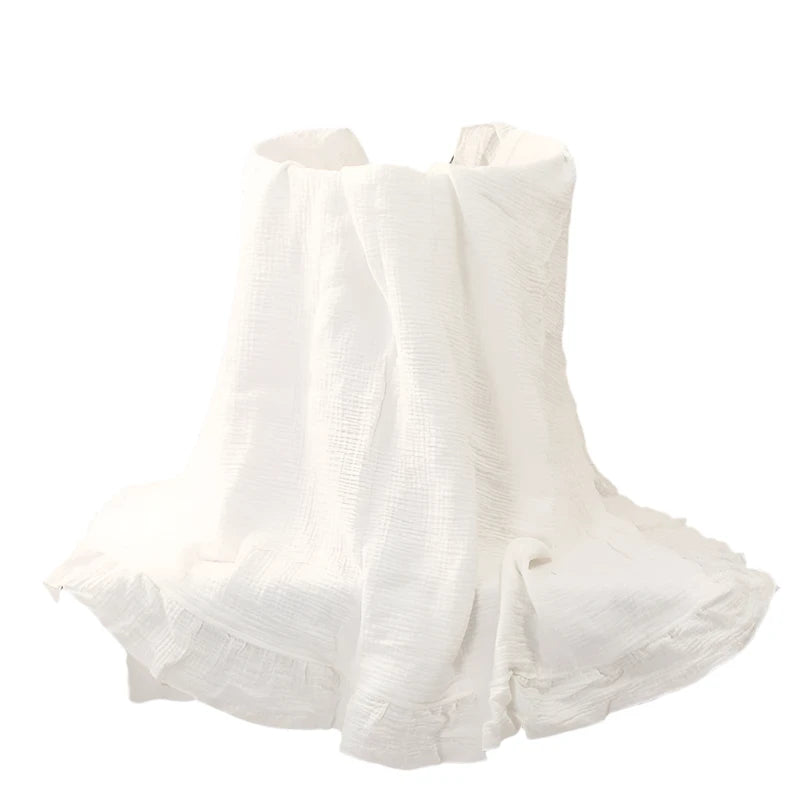 Organic Cotton Ruffle Muslin Blanket
