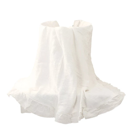 Organic Cotton Ruffle Muslin Blanket