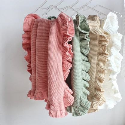 Ruffle Knit Blanket
