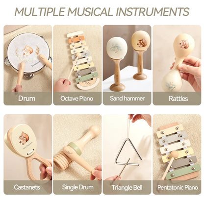 1PC Wooden Montessori Musical Instrument