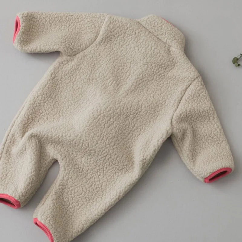 Fleece Patchwork Jumpsuit