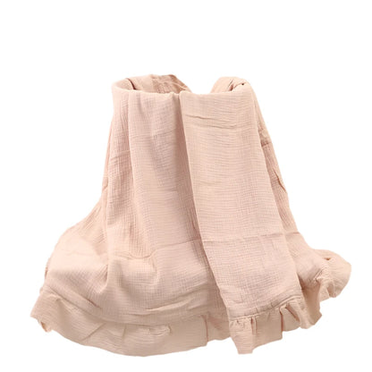 Organic Cotton Ruffle Muslin Blanket