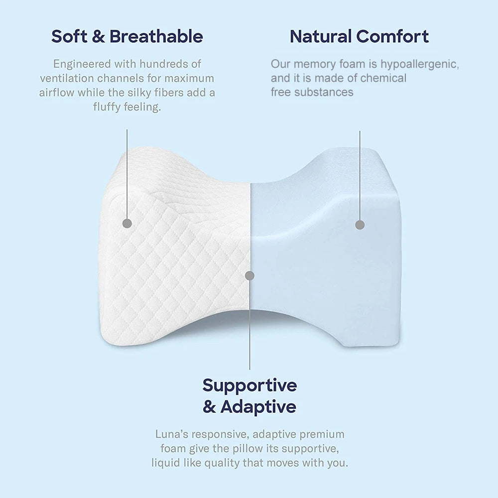 NurtureCloud Square Knee Pillow for Pregnant Side Sleepers