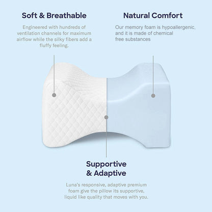 NurtureCloud Square Knee Pillow for Pregnant Side Sleepers