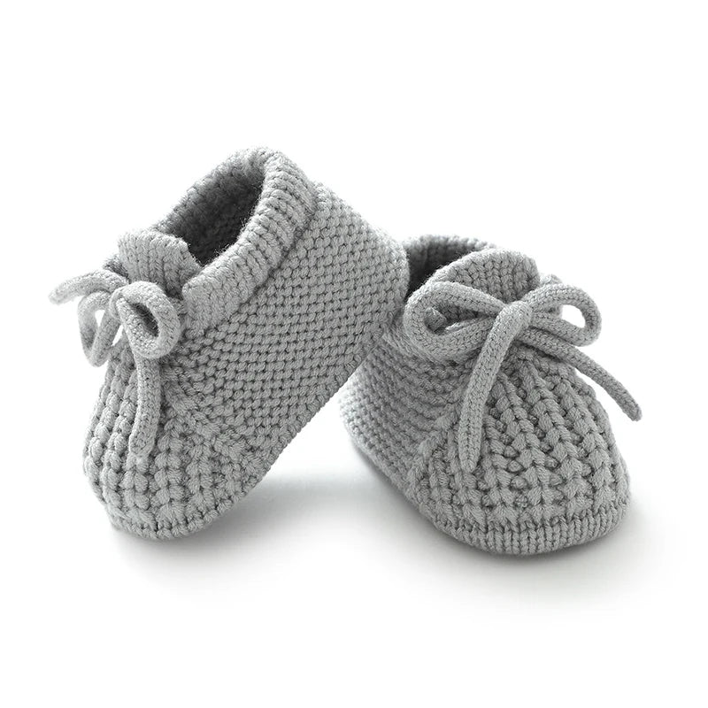 BowTie Hand Knitted Booties