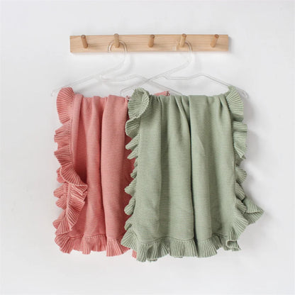 Ruffle Knit Blanket