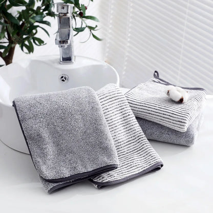 Striped Bamboo Hand Towel