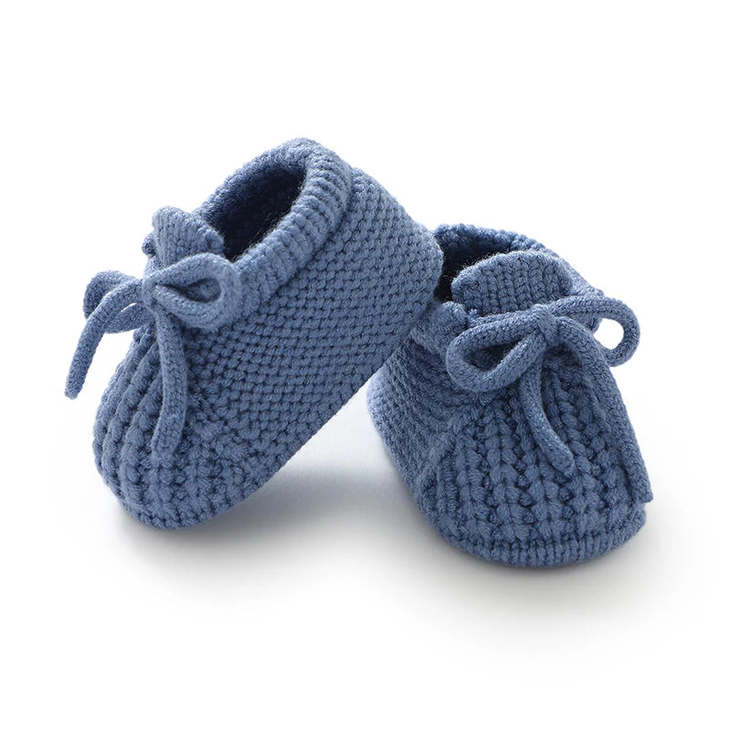 BowTie Hand Knitted Booties