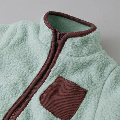 Fleece Patchwork Jumpsuit