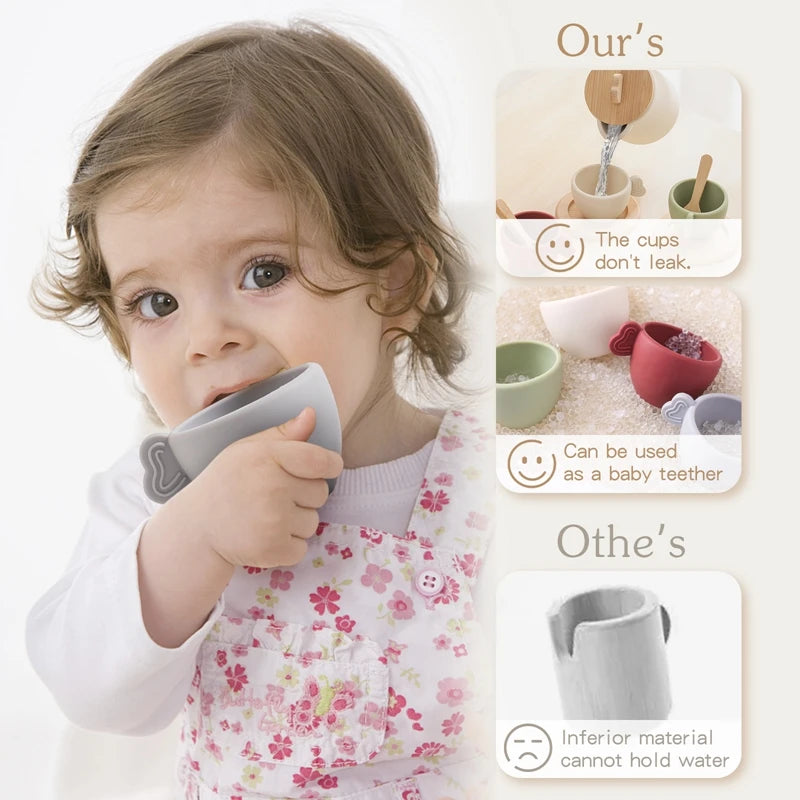 Little Host Montessori Wooden Tea Set