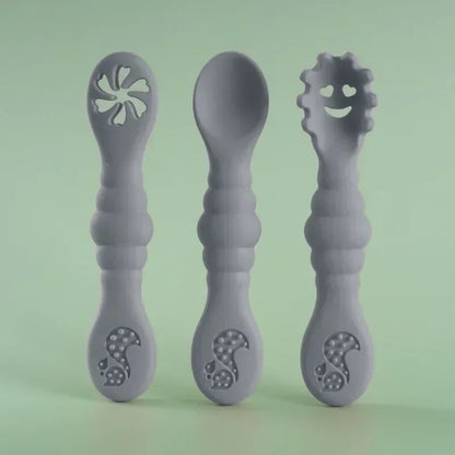 3PCS Silicone Spoon Fork