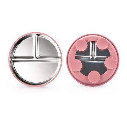 Stainless Steel Divided Plate with Silicone Suction