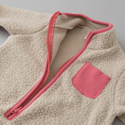 Fleece Patchwork Jumpsuit