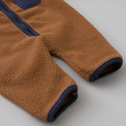 Fleece Patchwork Jumpsuit