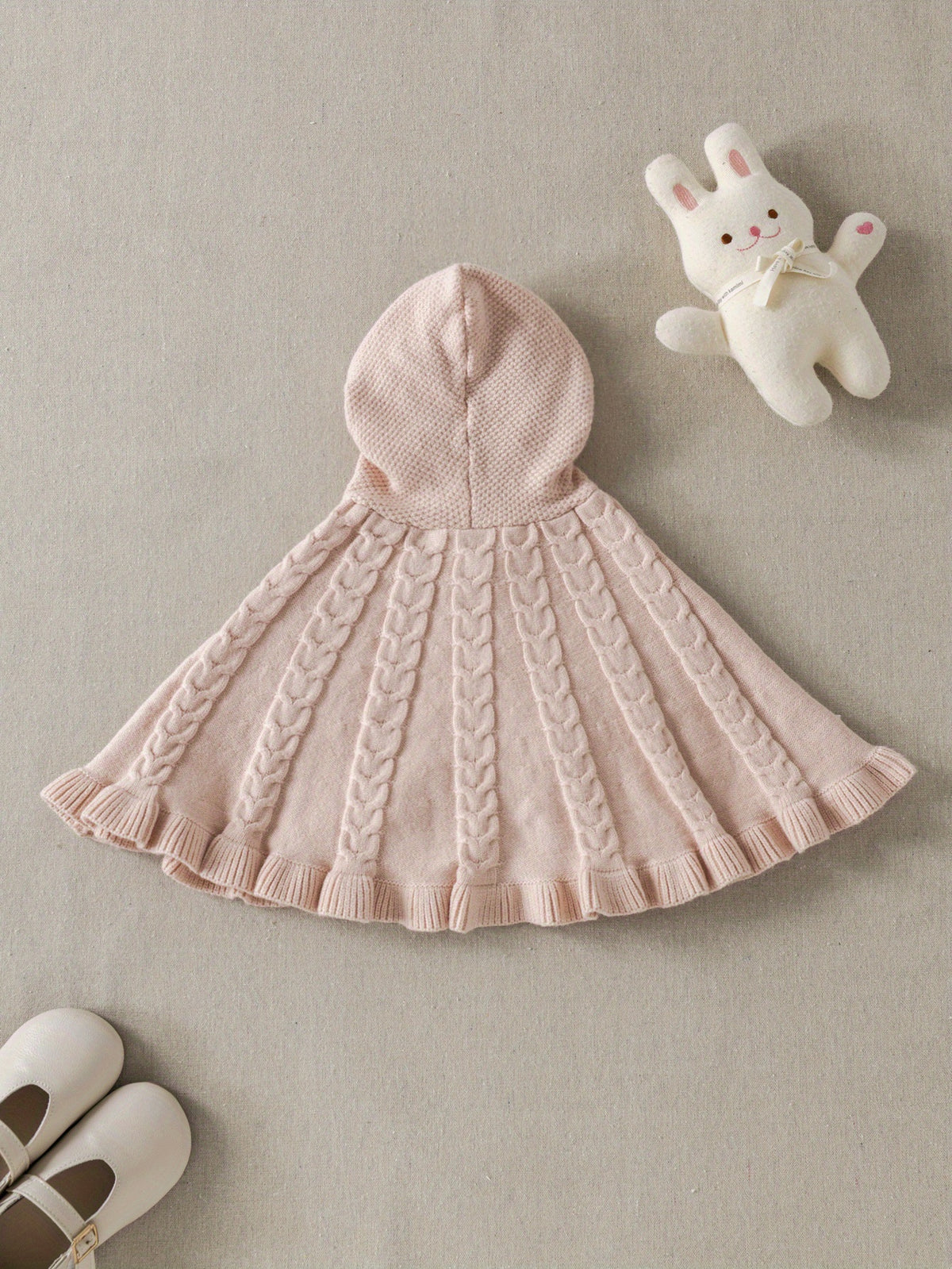 Hooded Knit Poncho