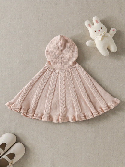 Hooded Knit Poncho