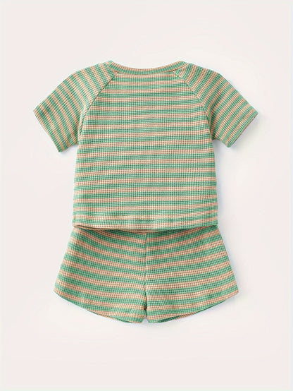 Waffle Striped Summer Set