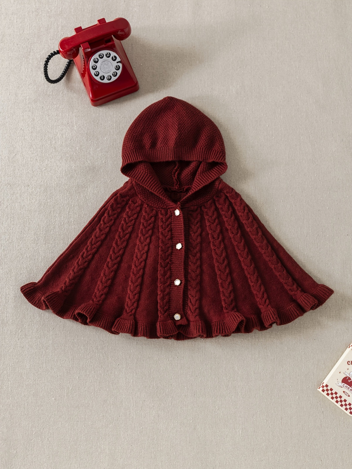 Hooded Knit Poncho