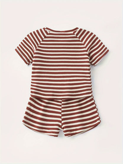 Waffle Striped Summer Set