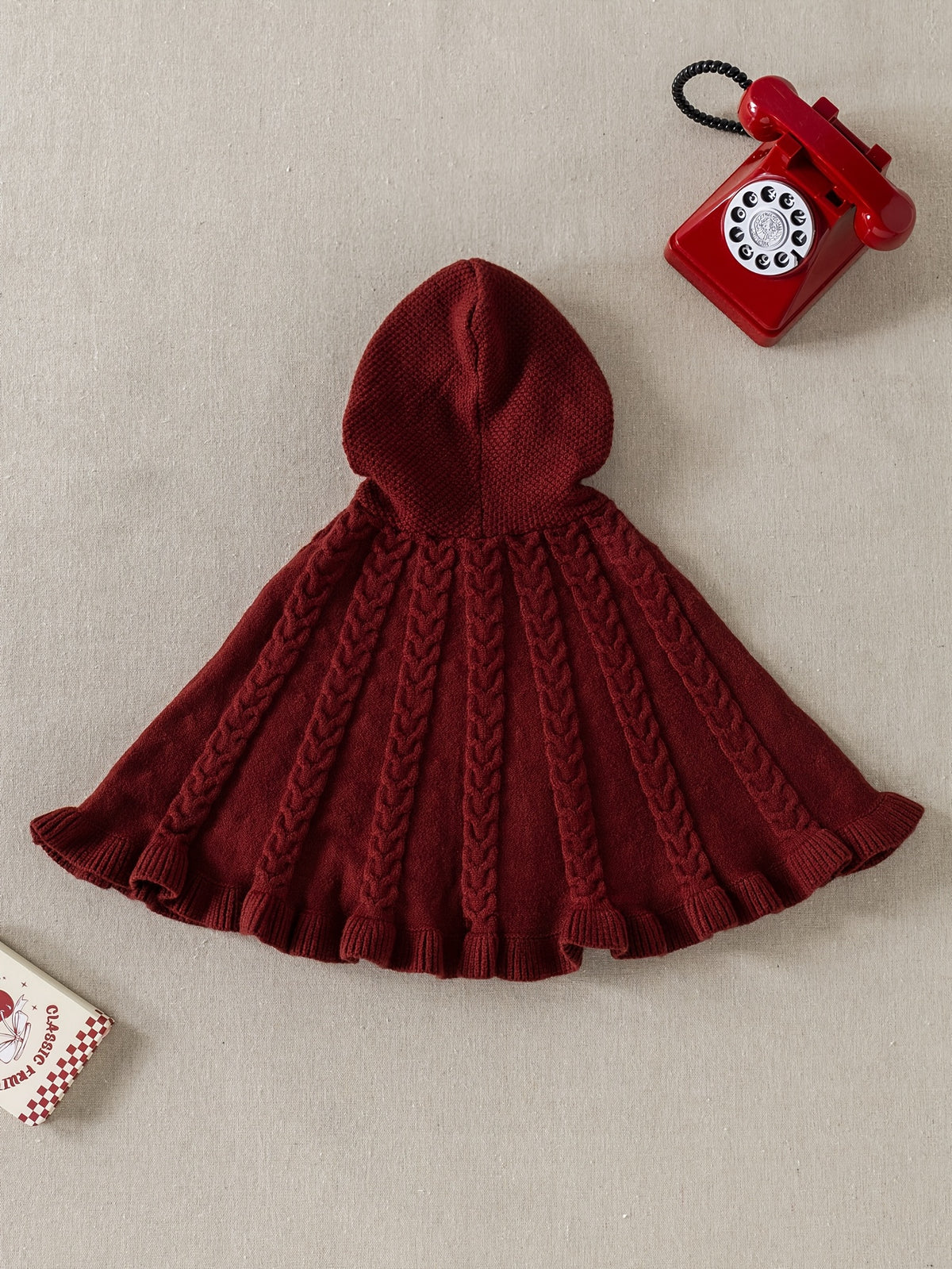 Hooded Knit Poncho