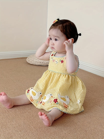 Yellow Embroidery Dress