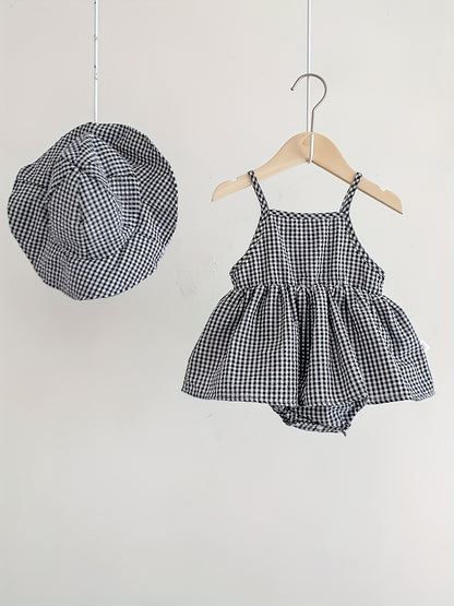 Plaid Romper Dress