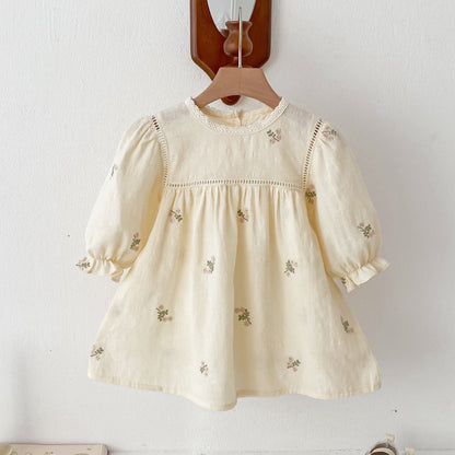 Cotton Long Sleeve Dress